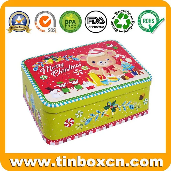 Promotional Round Xmas Christmas Tin Bell With Ribbon and Metallic Effect photo-3