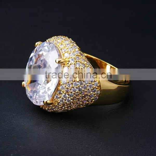 On Sale Fall 2016 Bridal Jewelry Big Zircon Crystal Propose Gorgeous Oval Ring photo-6
