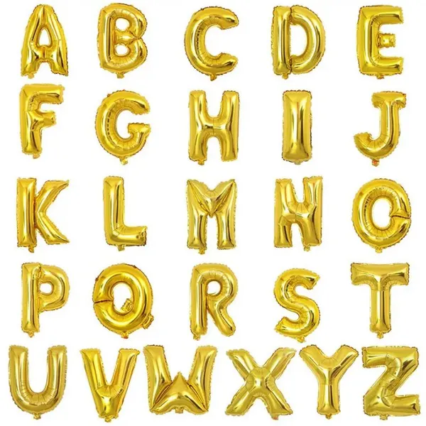 16Inch Letter Balloons Foil Mylar Ballon Alphabet T (A-Z) for Wedding Birthday Bridal Shower Anniversary Celebration photo-2
