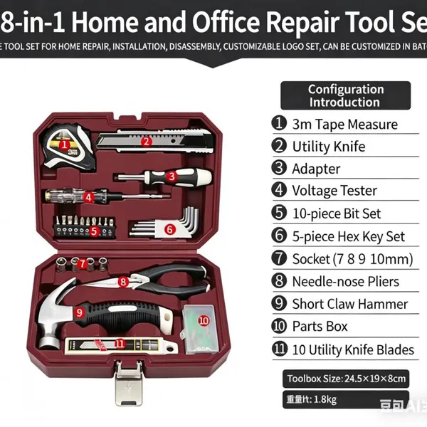 Multipurpose Home Repair Tool Kit, 108-Piece All-in-One Hand Tool Set With Heavy-Duty Storage Case photo-4