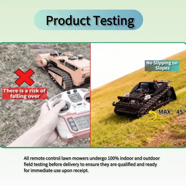 Vigorun Flail Mower Remote Control VTLM600 High Reduction Worm Gear System Robot Odsniezarka for Mountainsides photo-2