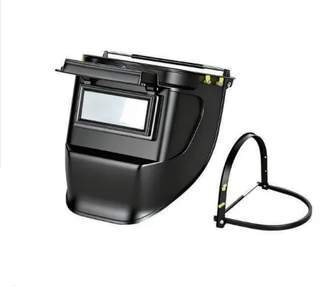 Spring-Loaded Flip-Up Welding Helmet, Lightweight Impact-Resistant Design