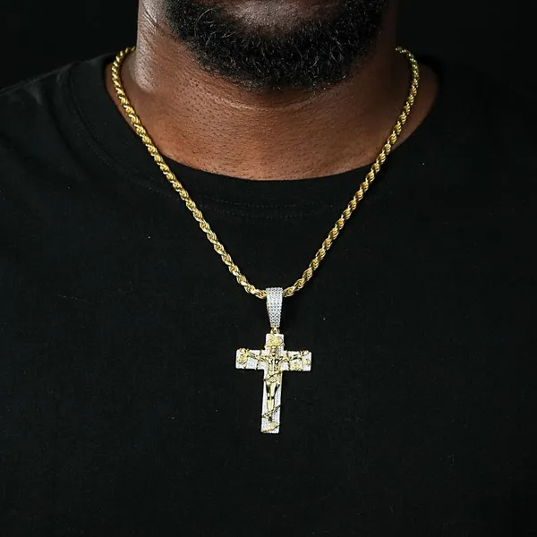 Shining Star Jewelry Christian Sterling Silver Crucifixion Jesus Cross Pendant photo-3