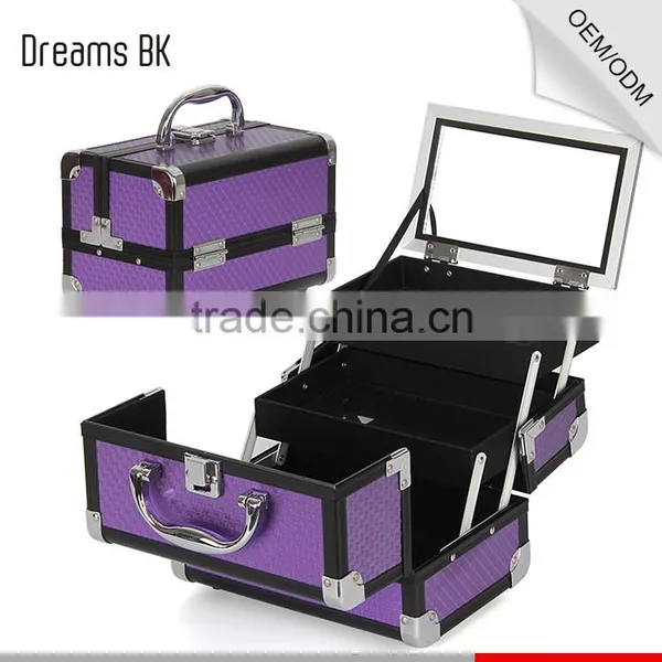 Elegant makeup artist train case travel makeup case