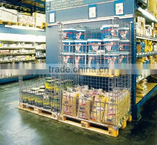 Galvanized Metal Foldable Pallet Mesh Cages photo-5