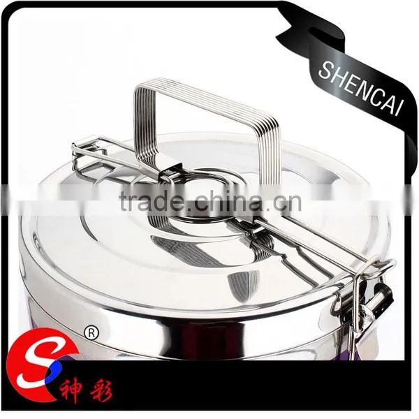 Caitang Stainless Steel Hot Food Thermal Carrier Box/ Tiffin Lunch Box/ Portable Hand Pot photo-2