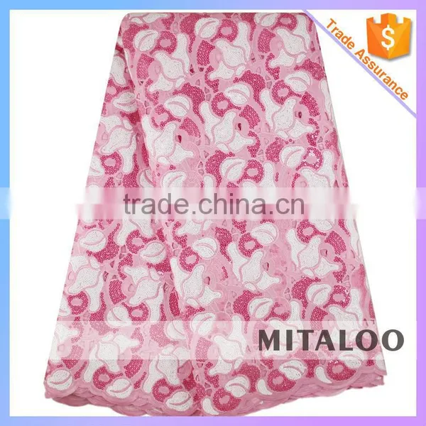 Mitaloo Polyester Hand Cut Lace Sequin Embellished Fabric With Sequins Wedding Dress MOG0188 photo-5