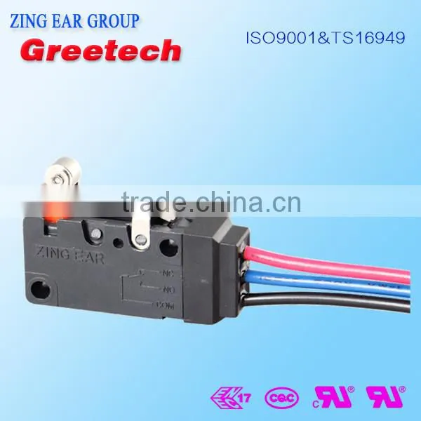 Roller type rubber waterproof mouse micro switch
