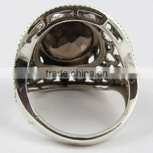 Genuine Smoky Quartz Ring, Gemstone Silver Jewelry, Online Silver Jewelry photo-2
