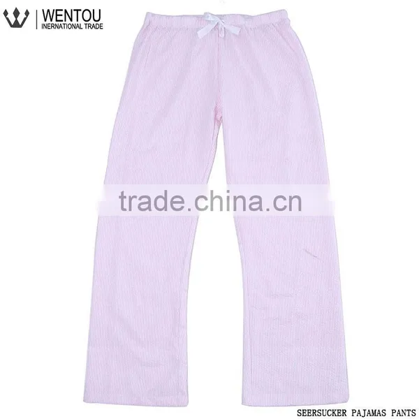New Arrival Charmeuse Stripe Seersucker Pajama Pants photo-4