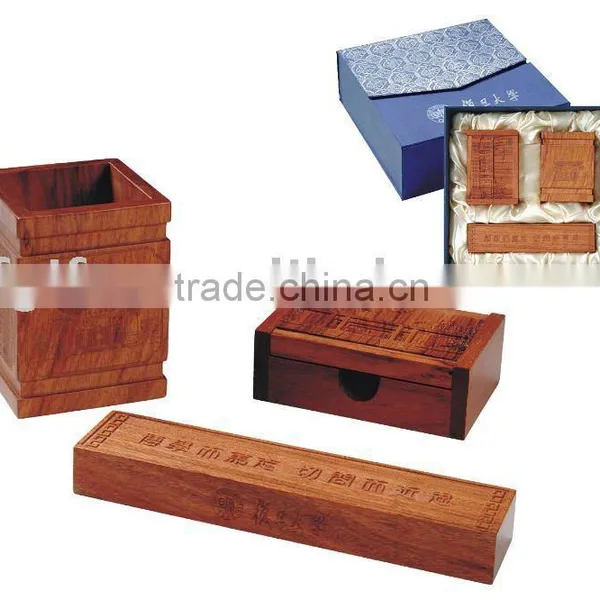 Wood stationery&pen cup/card holder/paperweight:BF10175