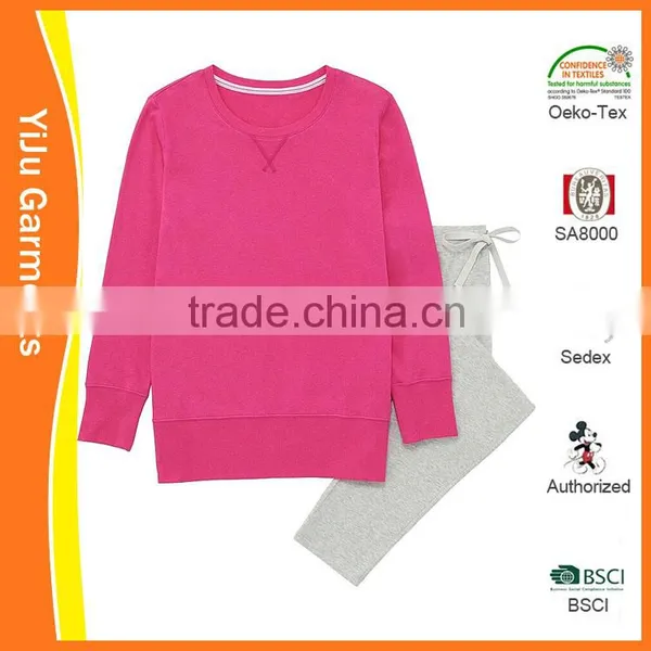 Basic Women French Terry Sleepwear Knitted Fabric Soft Handle Feel