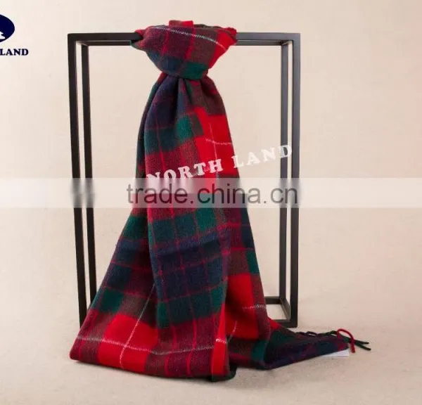 Wool Cashmere Scottish Tartan Scarf photo-2