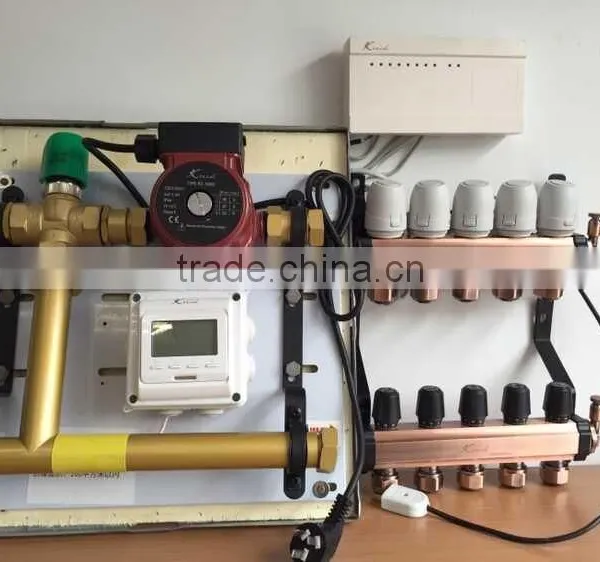 Brass Water Diverter Valve for Floor Heating System Inlet Ball Valve With Strainer and Automatic Exhaust Valve photo-4