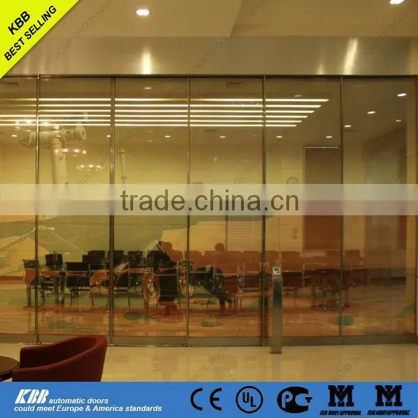 CE Certificate Automatic Telescopic Tempered Glass Sliding Door photo-2