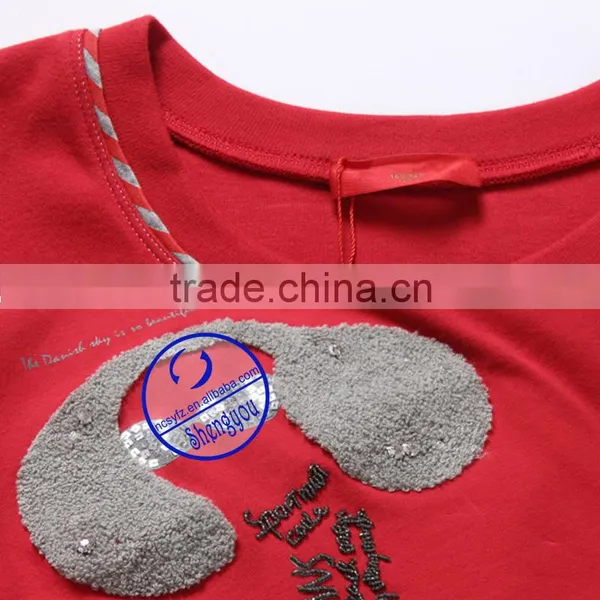 Custom Spandex Organic Cotton Interlock Applique Maternity Clothes photo-5