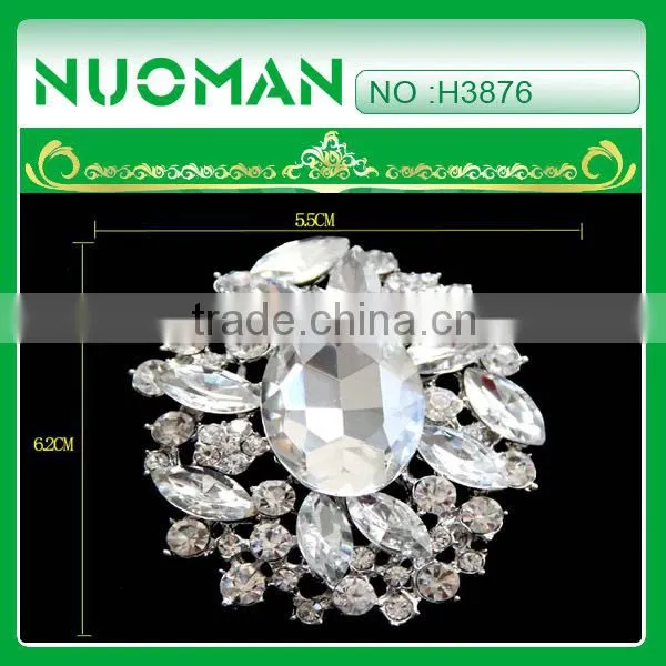 Big Crystal Brooch for Lady's Fashion Dress