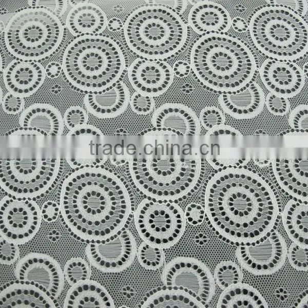 APN4078-white Cotton Lace Fabric for Bra Wholesale Cotton Jacquard Fabric photo-3