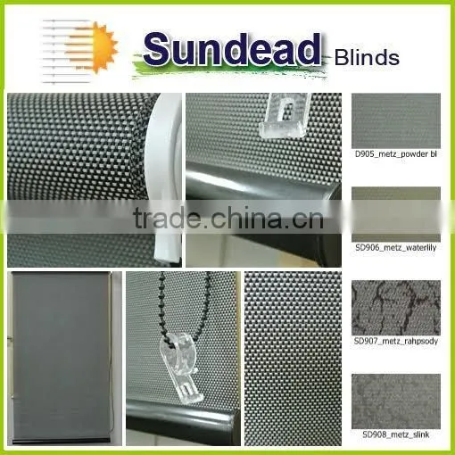 Double-printing Pattern Blackout Shiny Vinyl Fabric Roller Shade Roller Blind photo-6