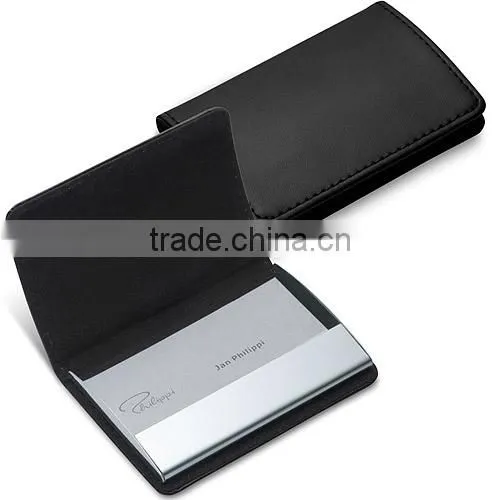 Unique Multi-function Leather Business Card Holder for Promotions