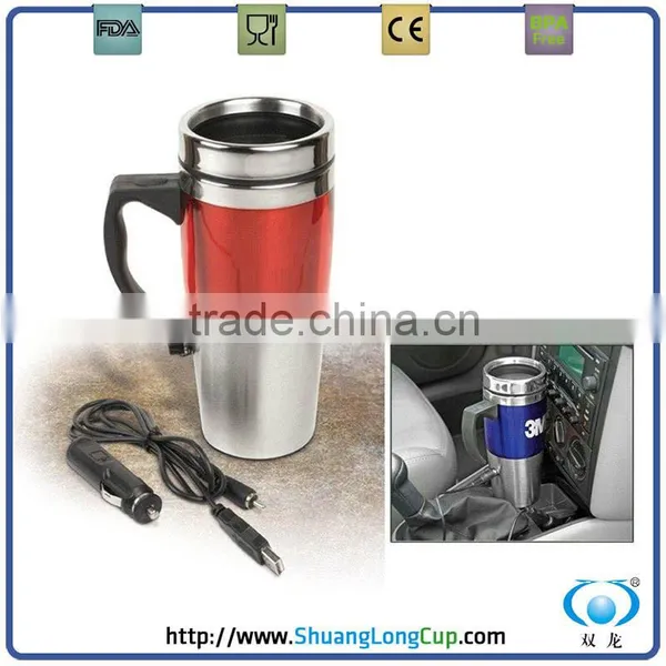 450ml Promotional Stainless Steel Auto Heating Cup/USB Cup