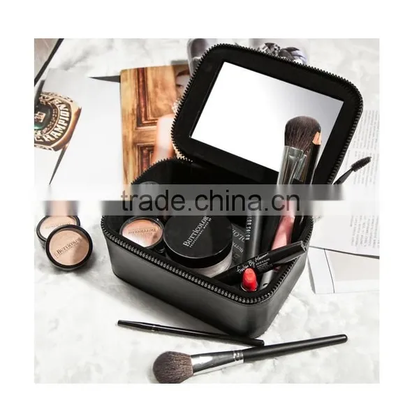 PU Leather Black Cosmetic Cases photo-3