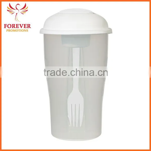 Wholesale Cheap Functional Salad Shaker Cups With Fork Bottle photo-5