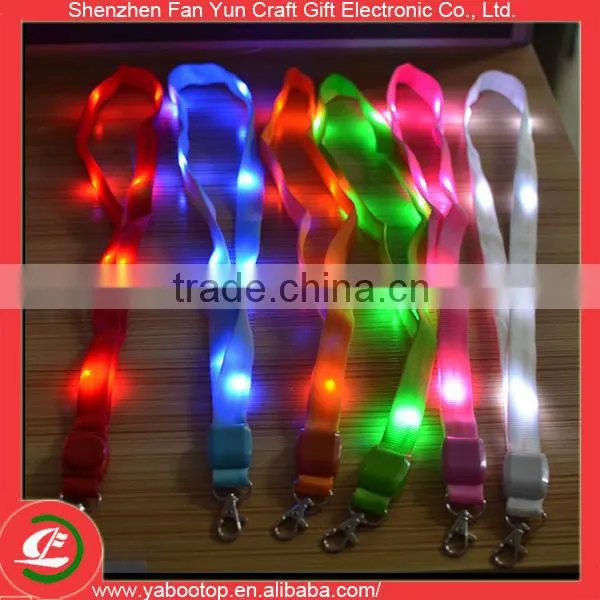 China Manufacturer Custom LED Flashing Lanyards LED Glowing Lanyards photo-4