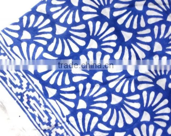 RTHCFC-15 Hand Block Cotton Fabric Designer Fabric Wooden Block Printed Cotton Indian Traditional Manufacturer Wholesaler