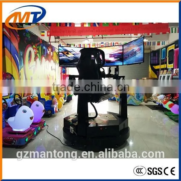 Amusement 4d Dynamic Driving Simulator Racing Car Game Machine With 3 Screens photo-3