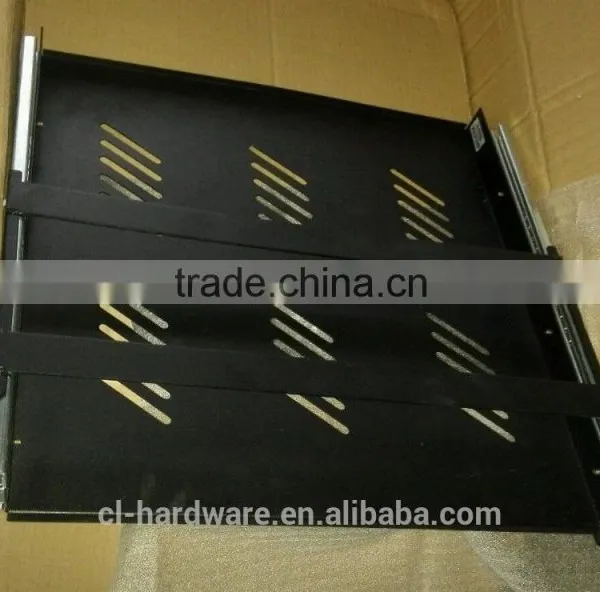 1U Adjustable Mounting Depth Vented Rack Mount Shelf 175lbs 80kg Fixed Server Rack Shelf photo-2