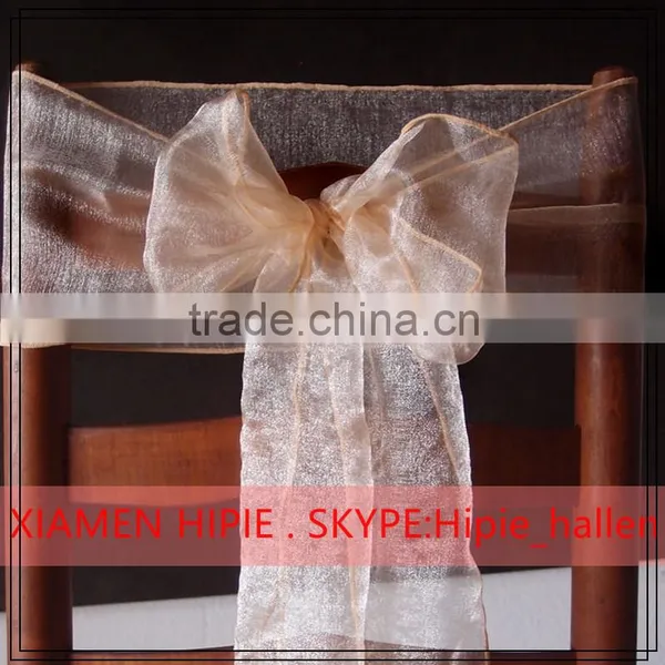 High Quality Wedding Chair Bows of 100% Nylon Red Organza photo-5