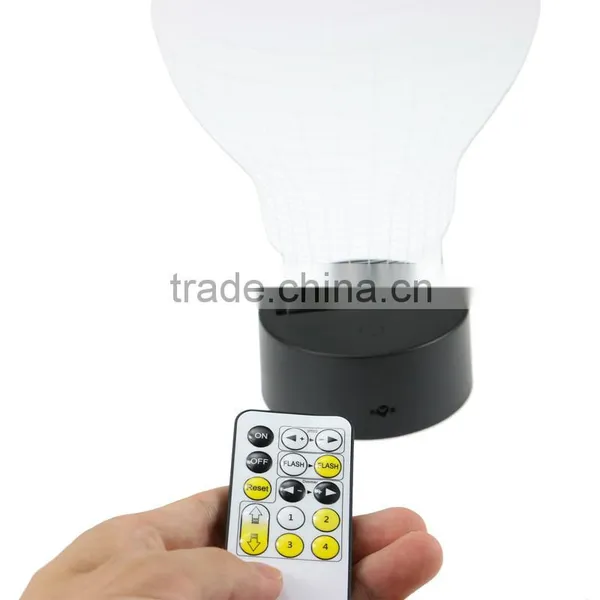 Dimmable Flashing LED Base With 10 RGB LEDs 7 Lights for 4mm 3D Acrylic Light Panel IR Remote Control photo-3