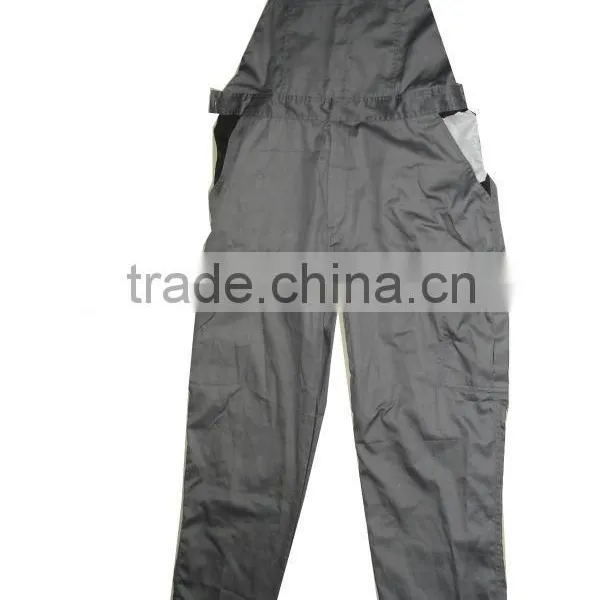 GRAY AND BLACK WORKWEAR BIBPANTS