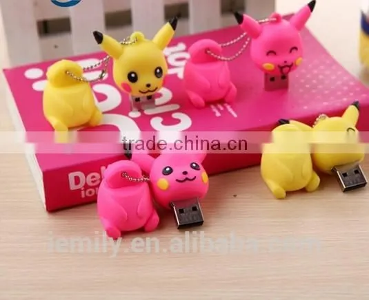 Promotional Cute Cartoon Pokemon Pikachu Shaped USB Flash Drive 4g/8g/16g/32g USB 2.0 Pen Drive Flash Memory Stick photo-5