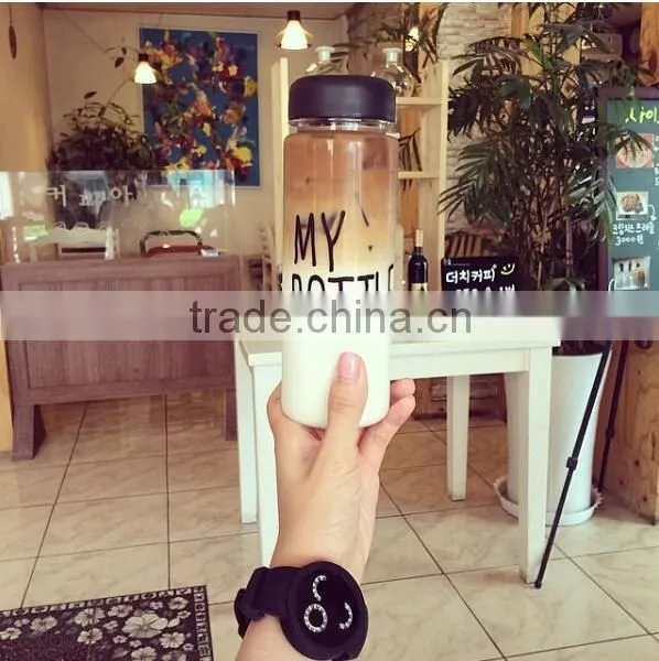 500ml Plastic Sports Drinking Water My Bottles Lemon Juice Readily Cup Drinking Water New Popular Clear Fruits Water Bottles photo-2
