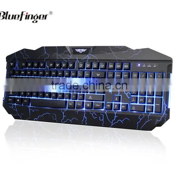 Green Blue Backlit USB Wired OEM Keyboard for Desktop and Laptop photo-3