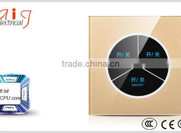 3 Gang Smart Touch Screen Wall Plate Light Switch 1000w photo-2