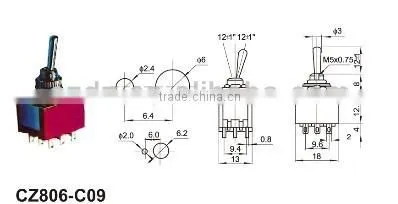 10A Spdt Momentary Toggle Switch,metal Poles and Handle Toggle Switch photo-6