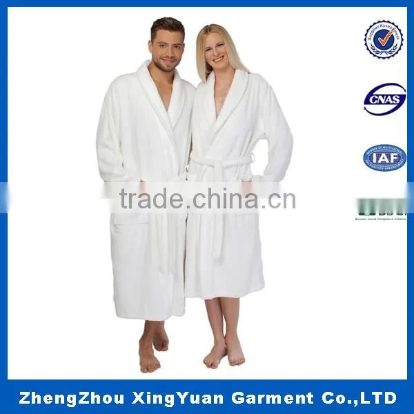 China Factory Supply White Cotton Kimono Waffle Weave Bath Robe photo-6