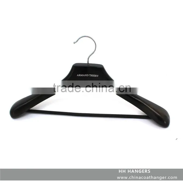 The HEAD Wooden Suit Hanger With Half Shiny 3.8mm Hook ,non-slip Bar With Tube photo-2