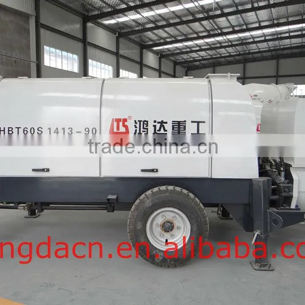 Chinese Mobile Small Concrete Pump HONGDA S Valve HBT60S1413 90 Electric Motor