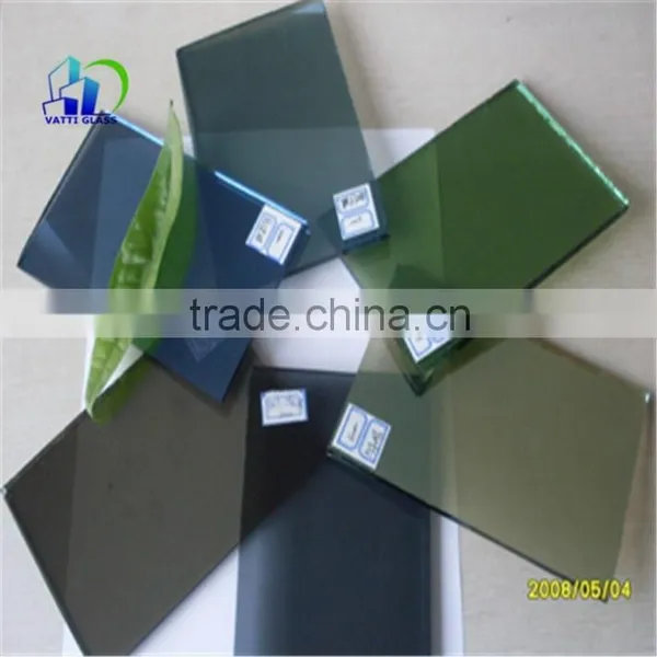 Balcony Sliding Reflective Dark Green Glass Door 3 Panel Sliding Coating Glass Door Reflective Coating Glass Panel Garage Door photo-2
