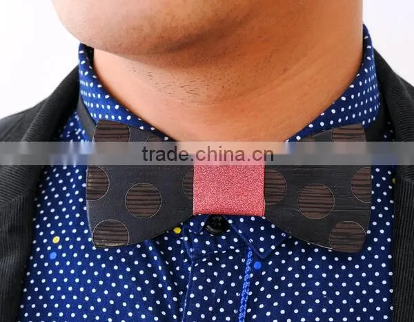 2016 Hot Fashion Men Bamboo Bow Tie Accessory Wedding Event Hardwood Wood Bow Tie For Men Butterfly Neck Ties Factory photo-2