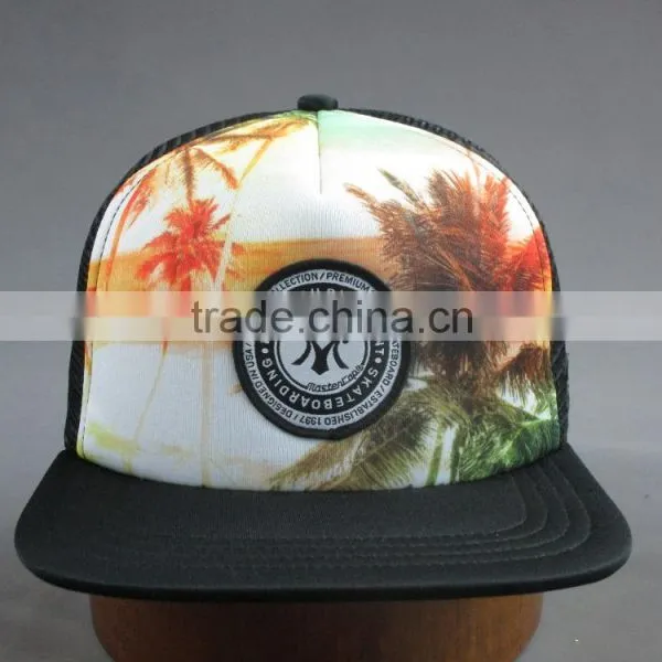 Customer Sponge Front Mesh Back Snapback Cap With Woven Lable photo-2