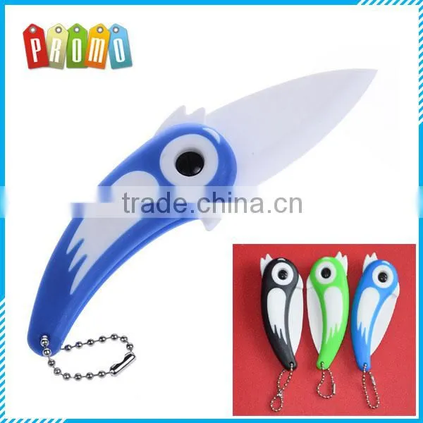 Wholesale nice bird shaped folding ceramic knife, pocket knife