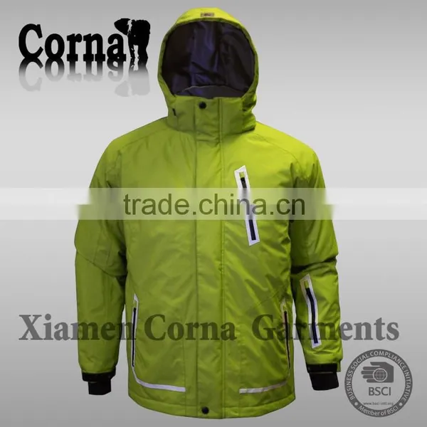 Breathable 3 Layer Nylon Fabric Lightweight Mens Trekking Winter Jacket photo-2