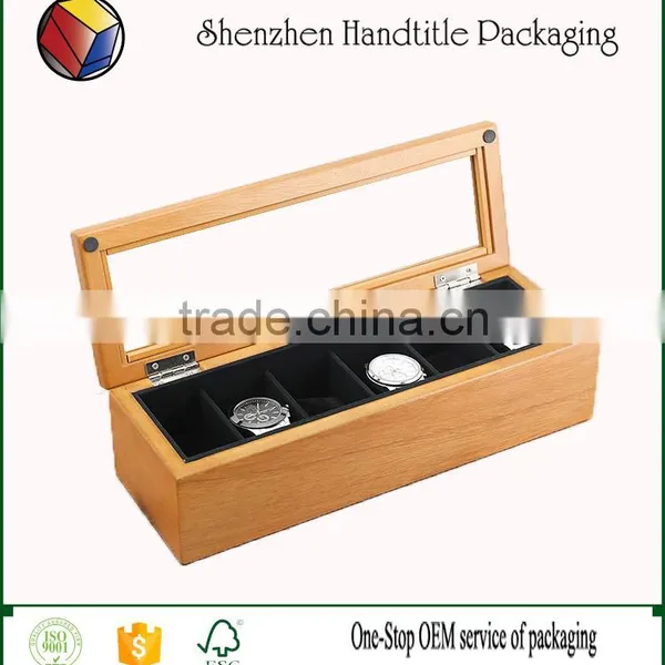 OEM Handmade Luxury Wooden Watch Box Laser Cutting Logo photo-4