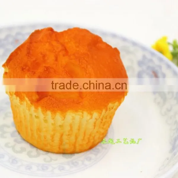 PU Lifelike Squishy Fake Puff Cake Artificial Bread Decoration Model Kitchen Toys Photography Props photo-2