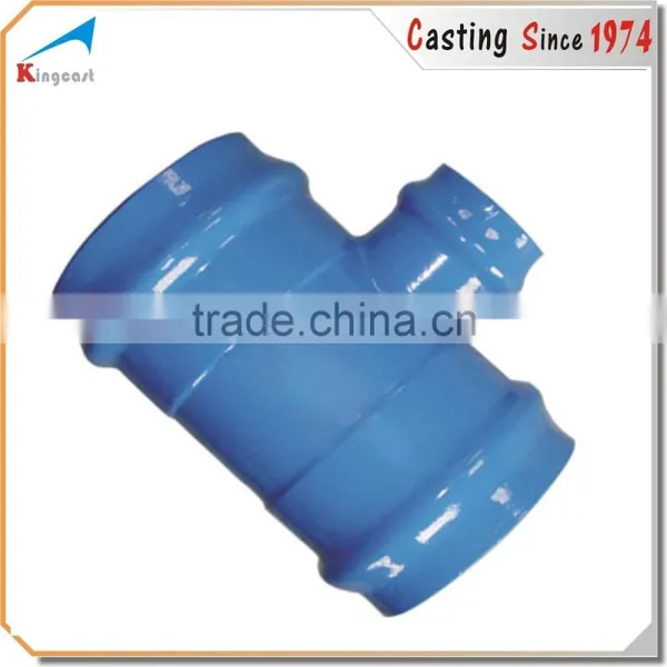 OEM Custom Foundry Cast Iron Casting Epoxy Coated Ductile Iron Pipe Fitting photo-3